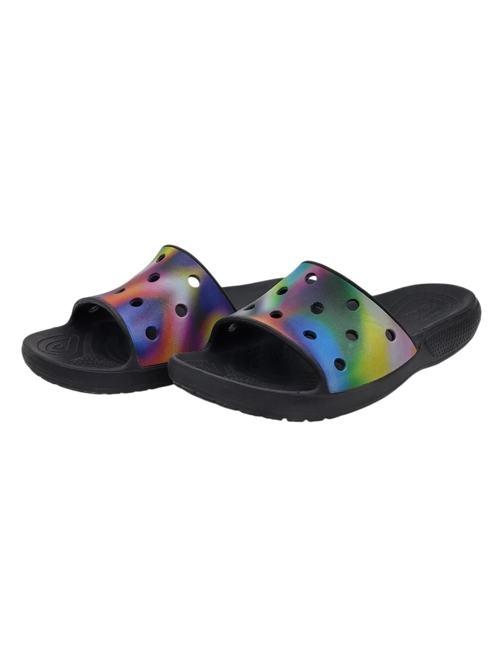Crocs Classic Solarized Slides Women Size 12 Men Size 10 Tie Dye Sandals Unisex